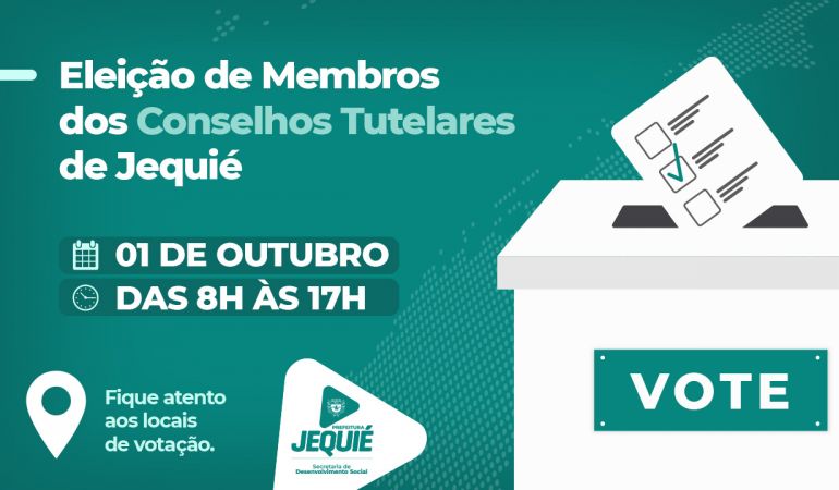 Eleição dos membros dos Conselhos Tutelares para o quadriênio 2024/2027 será dia 1 de outubro